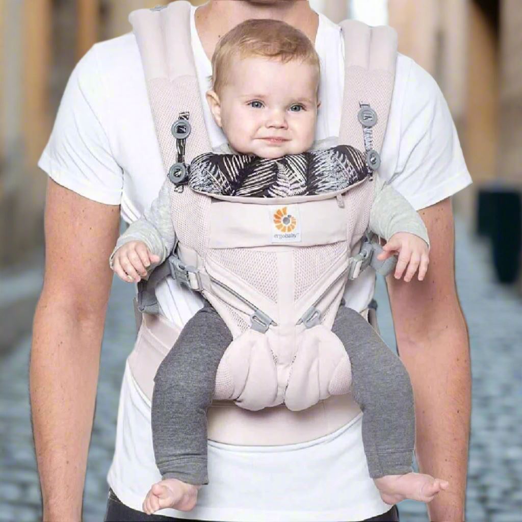 Porte Bébé - BreathBabyBag™ - Rose Maille - Bebebaladeur