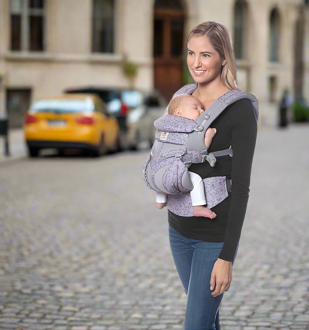 Porte Bébé - BreathBabyBag™ - Mauve Lavande - Bebebaladeur